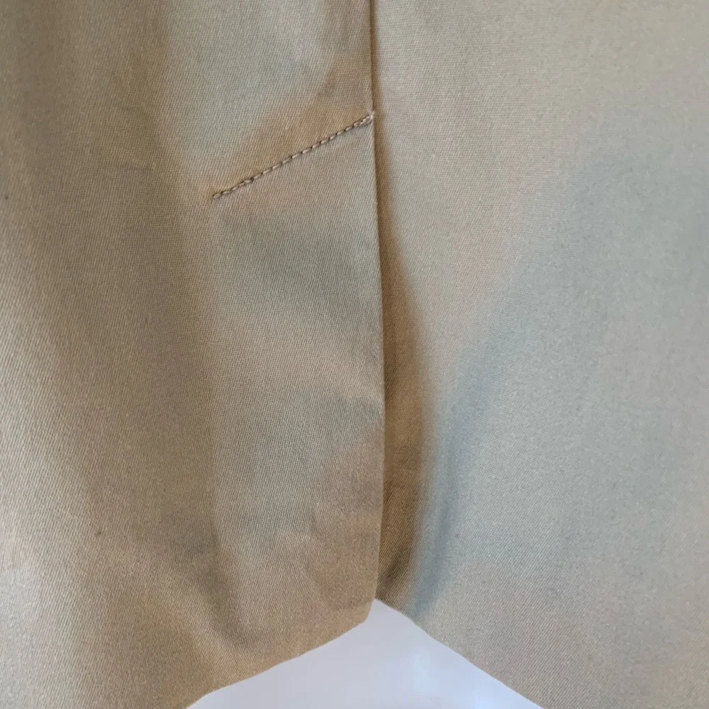 Joan Rivers (QVC) Double Breasted Short Trench Coat ~ Khaki Cotton ~ Size M - Picture 8 of 16